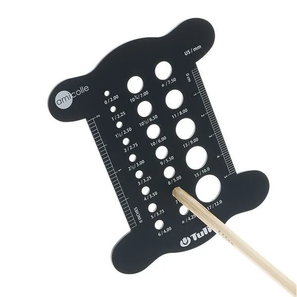 Линейка для определения размера спиц "amicolle", Tulip, AC-053e