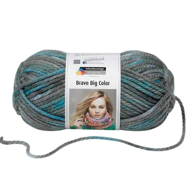 Bravo Big Color /Браво Биг Колор/ пряжа Schachenmayr original, MEZ, 9807720 (00084, *, jeans color джинсовый, бежевый/синий)