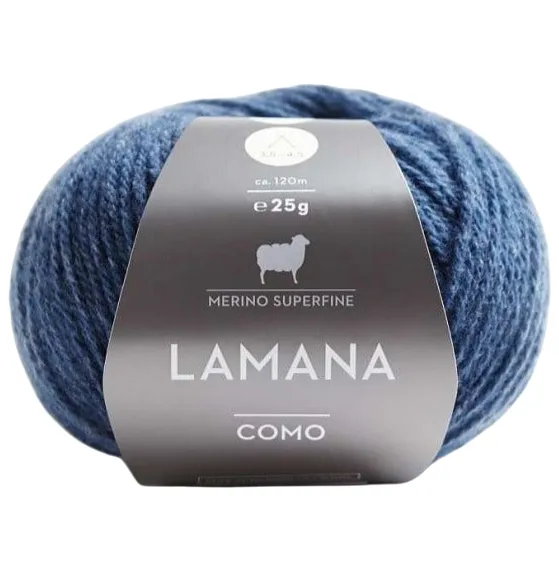 /Комо/ пряжа Lamana (100% шерсть мериноса сверхлегкая), 10*25г/120м (28 M, schiefergrau, Como