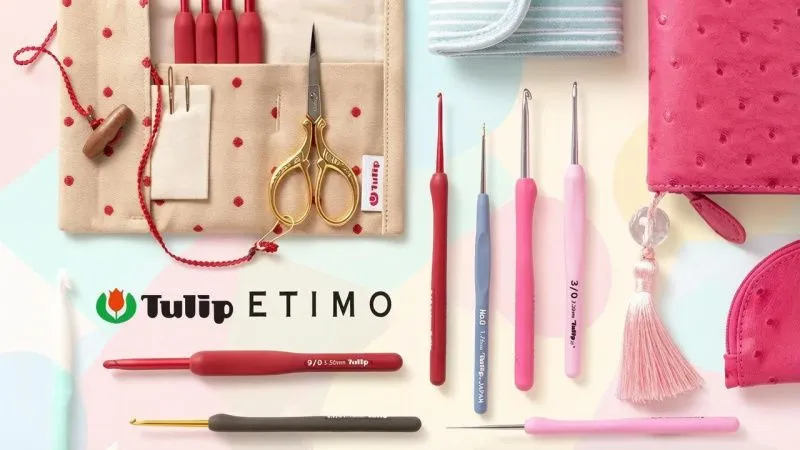 Сравнение размеров крючков серии Tulip Etimo для разной пряжи