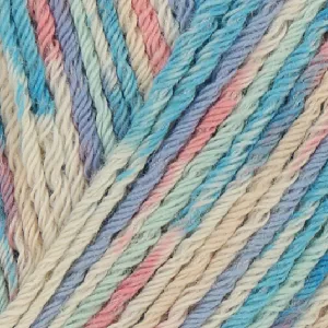 Cotton Color /Коттон Колор/ пряжа Regia, MEZ, 9801621 (02415, Серия Around The World, cuba color куба, голубой/розовый/фиолетовый)