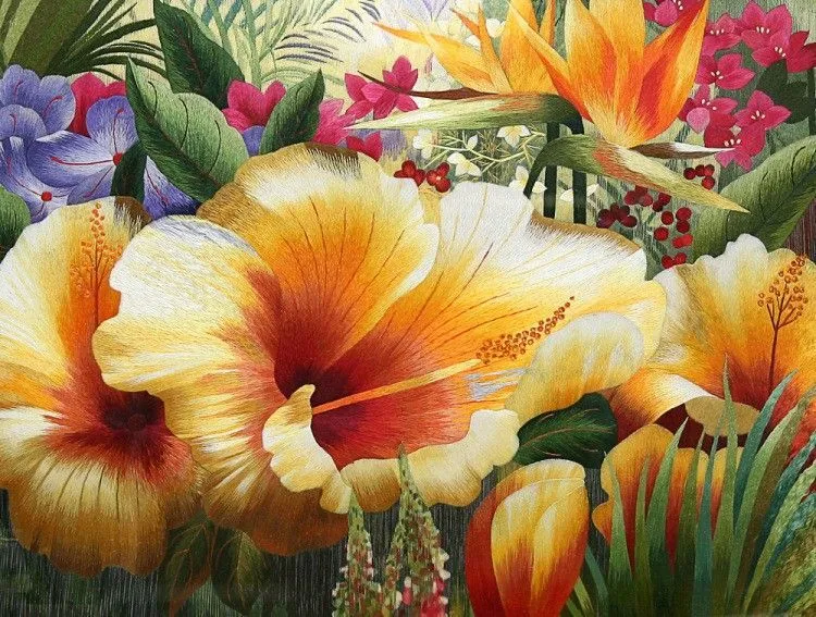 Вышивка шелком по шелку Вышивка шелком по шелку