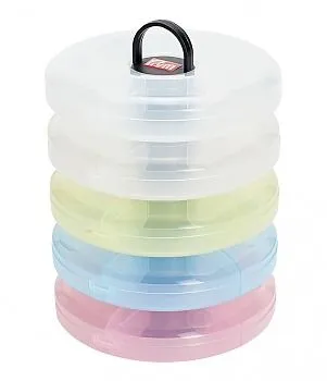 Контейнер "Donuts" для хранения мелочей, диаметр 13см, пластик, прозрачный, Prym, 612398