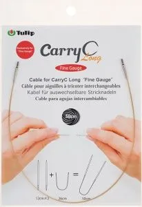 Тросик для съемных спиц "CarryC Long" - Fine Gauge, длина 50см, Tulip, CTMM-59 (Тросик для съемных спиц "CarryC Long" - Fine Gauge, длина 50см, Tulip, CTMM-59)