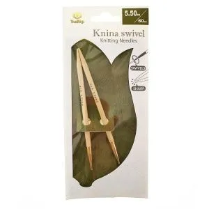 Спицы круговые "Knina Swivel" бамбук, натуральный, Tulip, KS- (5.5мм/60см)