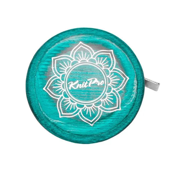 товар Рулетка "Mindful", длина 150см (лента пластик, корпус дерево), бирюзовый, KnitPro, 36634 
