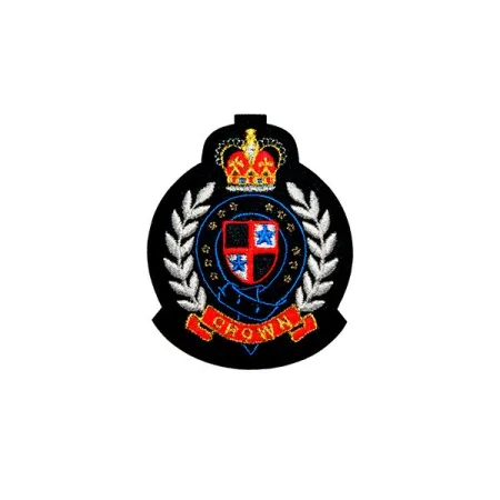 товар Термоаппликация "Герб CROWN" 70*90мм, 100% полиэстер, золотистый/красный/черный, Prym, 926679 Германия 