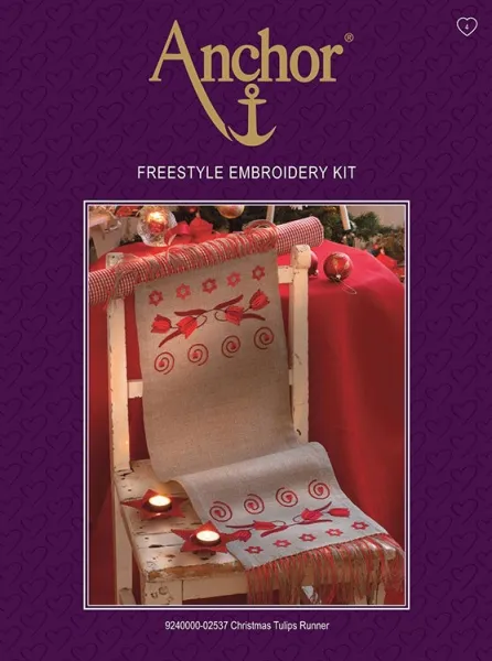 товар Набор для вышивания Anchor: дорожка "Christmas Tulips Runner" 29*110см, MEZ Венгрия, 9240000-02537 