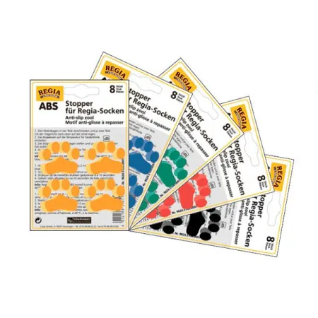 ABS-противоскользящие наклейки Regia для приклеивания к носкам, MEZ, (черный), 98245100-00001