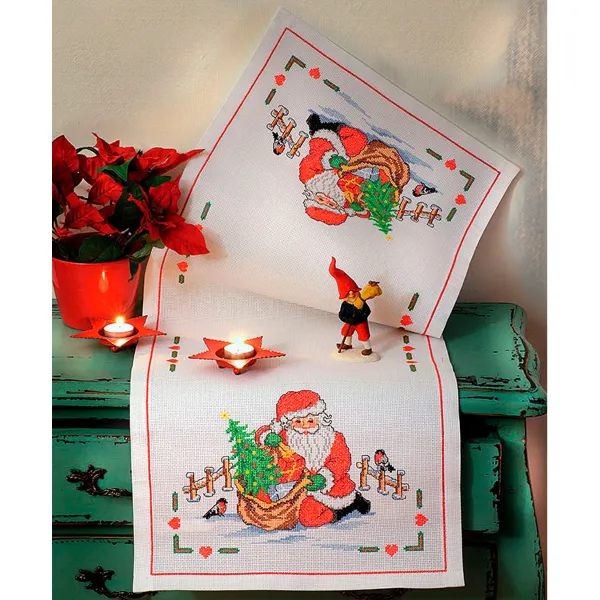 товар Набор для вышивания Anchor: салфетка-дорожка "Santa Claus", MEZ Венгрия, 9240000-02507 