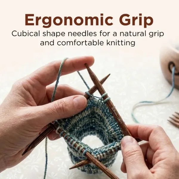 товар Спицы чулочные "Ginger Cubics" ламинированная береза, коричневый, KnitPro, 430 