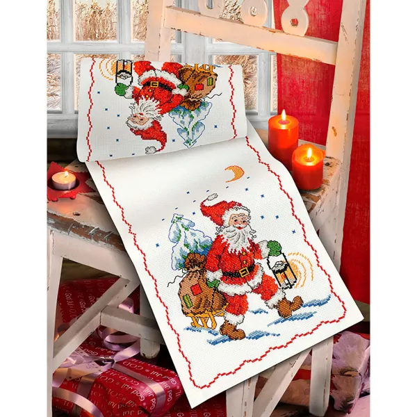 товар Набор для вышивания Anchor: салфетка-дорожка "Santa & Sledge", MEZ Венгрия, 9240000-02502 
