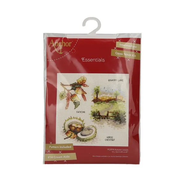 товар Набор для вышивания Anchor "Autumn Leaves" /Осенние листья/ 16*16см, MEZ Венгрия, PCE974 Венгрия 