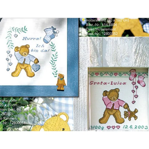 товар Набор для вышивания "Ура! Я родился!" 20*20см, Acufactum Ute Menze, 2800-05 Германия 