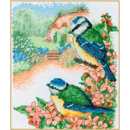 товар Набор для вышивания Anchor "Summer Blue Tit" 19,5*16,5см, MEZ Венгрия, PCE0505 Венгрия
