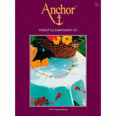 товар Набор для вышивания Anchor: скатерть "Poppies Tablecloth" 80*80см, MEZ Венгрия, ETW11 Венгрия 