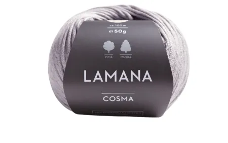товар /Косма/ пряжа Lamana (60% пима хлопок, 40% модал), 10*50г/100м (28, schiefergrau, Cosma Германия 