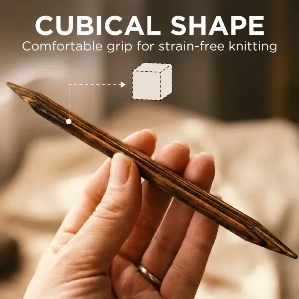 товар Спицы чулочные "Ginger Cubics" ламинированная береза, коричневый, KnitPro, 430 