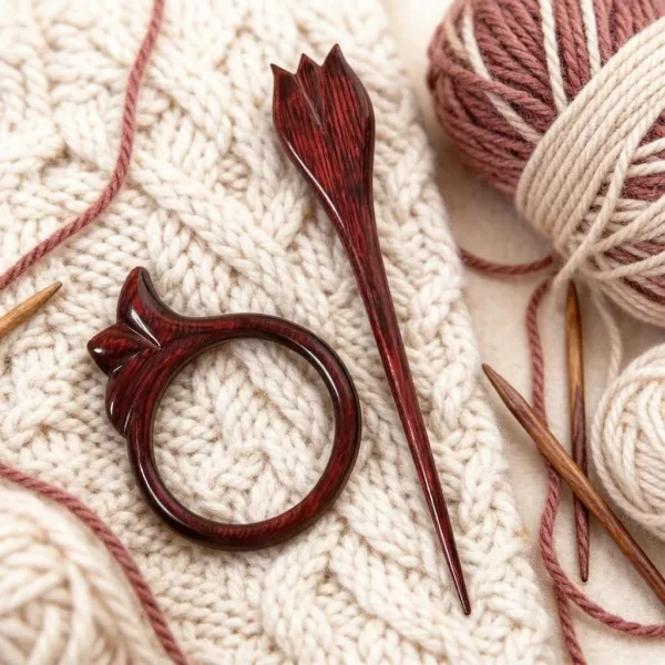 товар Застежка фибула, серия Flora - Тульпан, длина 16см, ламинированный бук, KnitPro, 20931 
