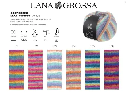 товар Пряжа 'MEILENWEIT 100 COSY SOCKS MULTI STRIPES' Италия 