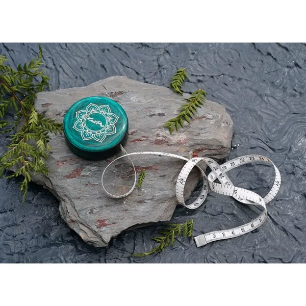 товар Рулетка "Mindful", длина 150см (лента пластик, корпус дерево), бирюзовый, KnitPro, 36634 