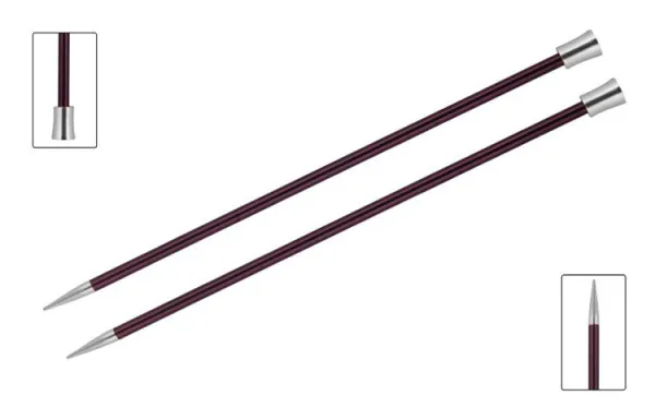 Спицы прямые "Zing" KnitPro, 472 (12мм/25см)