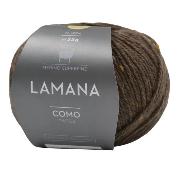 /Комо Твид/ пряжа Lamana (100% шерсть мериноса сверхлегкая), 10*25г/120м (28 ТВИД, schiefergrau, Com
