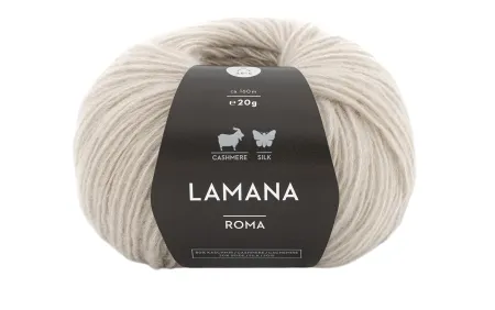 товар /Рома/ пряжа Lamana (80% кашемир, 20% шелк), 5*20г/160м (03, seidengrau, Roma Германия 