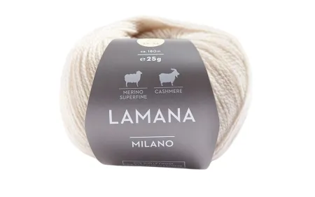 товар /Милано/ пряжа Lamana (90% шерсть мериноса сверхтонкая, 10% кашемир), 10*25г/180м (03 M, seidengrau, Германия 