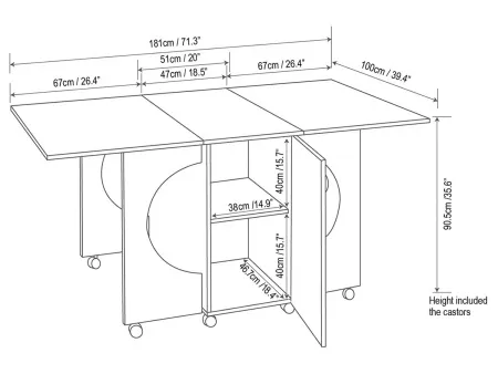 товар Стол раскройный CUTTING TABLE II, белый. Арт TLM.CT2-W001 Австралия