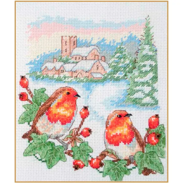 Набор для вышивания Anchor "Winter Robin" 19,5*16,5см, MEZ Венгрия, PCE0501 (Набор для вышивания Anchor "Winter Robin" 19,5*16,5см, MEZ Венгрия, PCE0501)