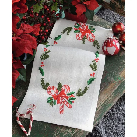 товар Набор для вышивания Anchor: салфетка-дорожка "Christmas Candy" 27*80см, MEZ Венгрия, 9240000-03530