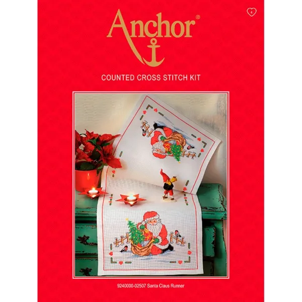 товар Набор для вышивания Anchor: салфетка-дорожка "Santa Claus", MEZ Венгрия, 9240000-02507 