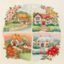 товар Набор для вышивания Anchor "Seasonal Cottages" 30*30см, MEZ, PCE750 Венгрия