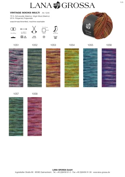товар Пряжа 'VINTAGE SOCKS MULTI' Италия 