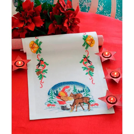 товар Набор для вышивания Anchor: салфетка-дорожка "Deer Suppers" 40*100см, MEZ Венгрия, 9240000-03505