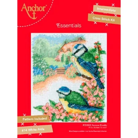 товар Набор для вышивания Anchor "Summer Blue Tit" 19,5*16,5см, MEZ Венгрия, PCE0505 Венгрия