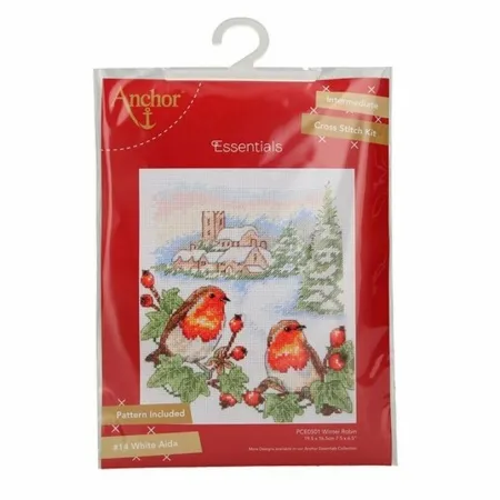 товар Набор для вышивания Anchor "Winter Robin" 19,5*16,5см, MEZ Венгрия, PCE0501 Венгрия 