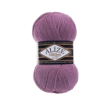 Пряжа для вязания Ализе Superlana klasik (25% шерсть, 75% акрил) 5х100г/280м (028 сухая роза)