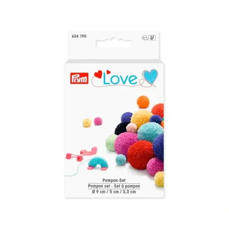 товар Серия "Prym Love" - Набор для изготовления помпонов, диаметр 3,3см, 5см и 9см, пластик, Prym, 624190 Германия