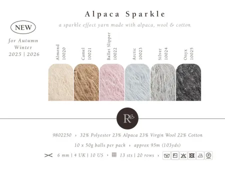 Alpaca Sparkle /Альпака Спаркл/ пряжа Rowan, 9802250