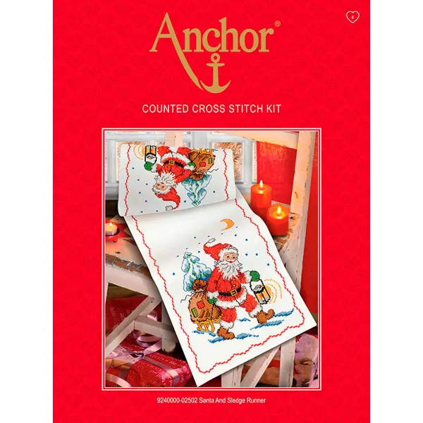 товар Набор для вышивания Anchor: салфетка-дорожка "Santa & Sledge", MEZ Венгрия, 9240000-02502 