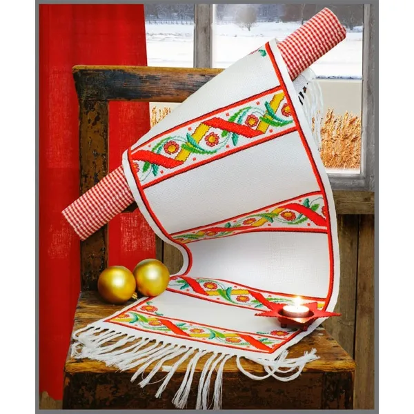 товар Набор для вышивания Anchor: салфетка-дорожка "Rustic Style In Red", MEZ, 9240000-02503 