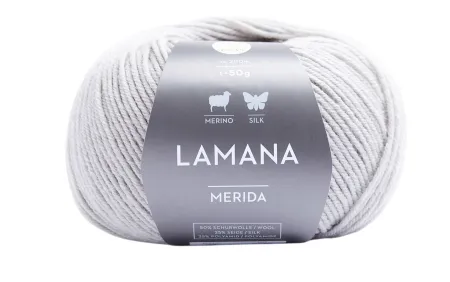 товар /Мерида/ пряжа Lamana (50% шерсть мериноса сверхлегкая, 25% шелк, 25% полиамид), 10*50г/200м (28, sc Германия 