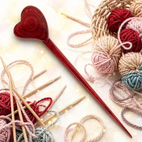 товар Застежка фибула "Love", длина 16см, дерево, KnitPro, 20921 