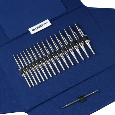 Набор круговых коротких спиц со сменными лесками addiClick Novel LACE Short Tips. Арт 730-2/000