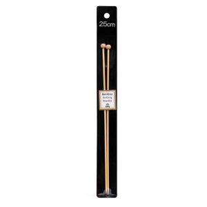 Спицы прямые "Bamboo" бамбук, натуральный, 2шт в упаковке, Tulip, KNS (4.25мм/25см)