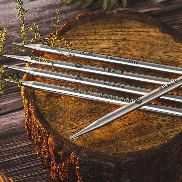 Спицы чулочные "Mindful" нержавеющая сталь, серебристый, 5шт в упаковке, KnitPro, 360