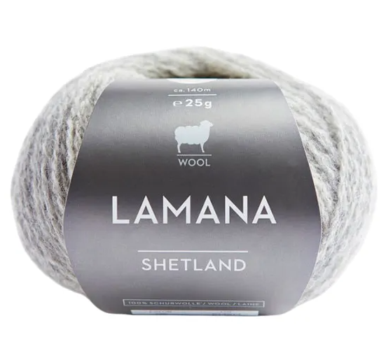 /Шетланд/ пряжа Lamana, 100% шерсть, 10*25г/140м (28, schiefergrau, Shetland