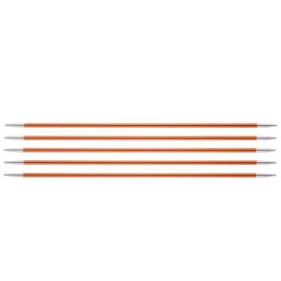Knit Pro Спицы чулочные Zing алюминий, сердолик, 5шт (2.75мм/15см)